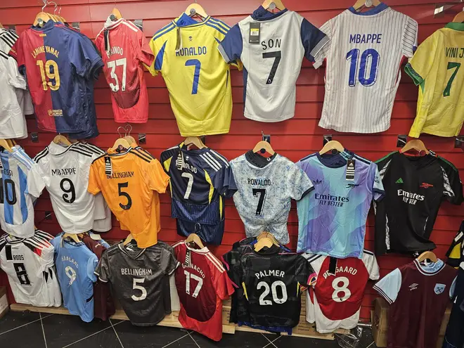 Fake kits, seized in London in 2025.
