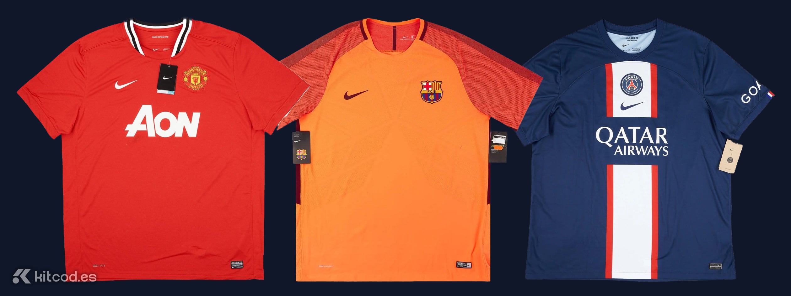 Nike swing tag placement evolution showing different attachment methods